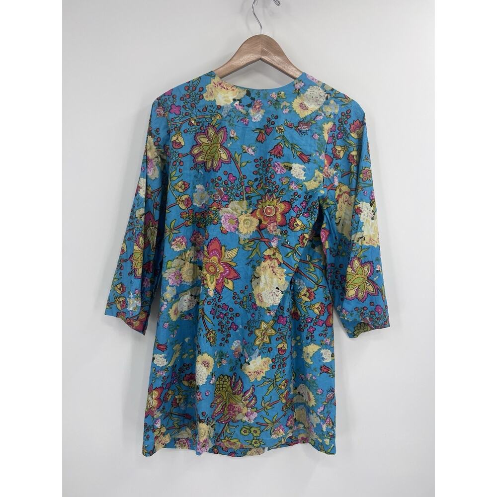 Plum Pretty Sugar Blur Bold Floral Robe XS Missing Tie - Picture 2 of 4